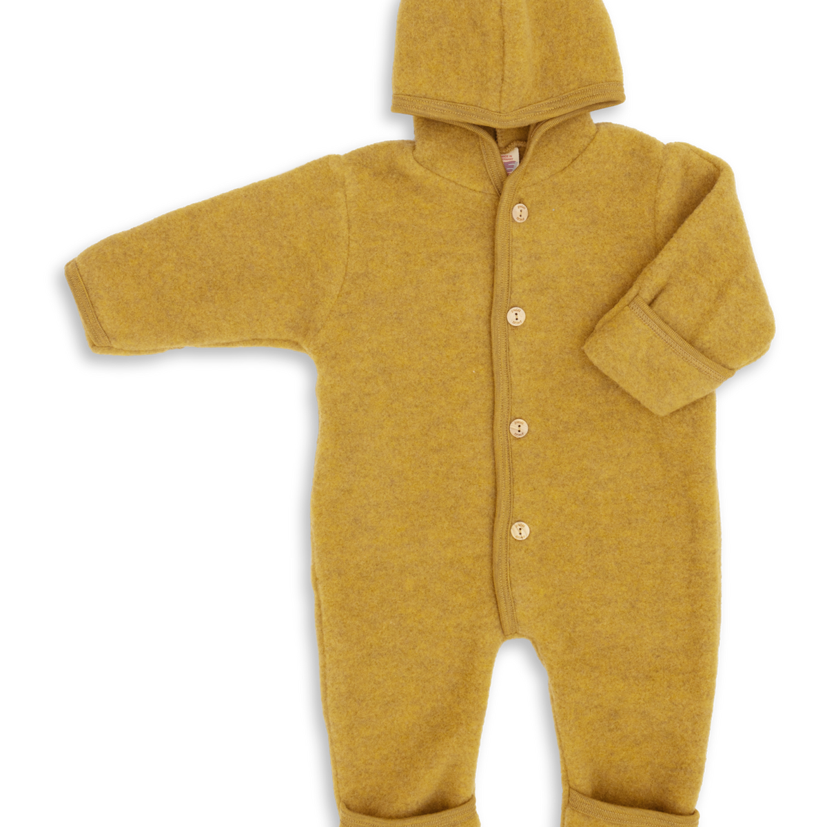 Baby-Overall mit Kapuze, mit Umschlägen an den Beinen