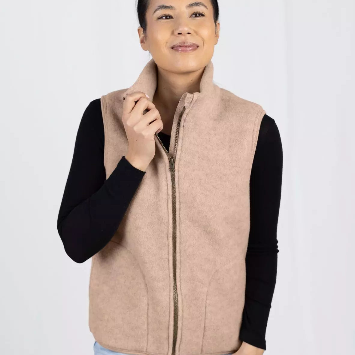 Damen Weste aus Wollfleece