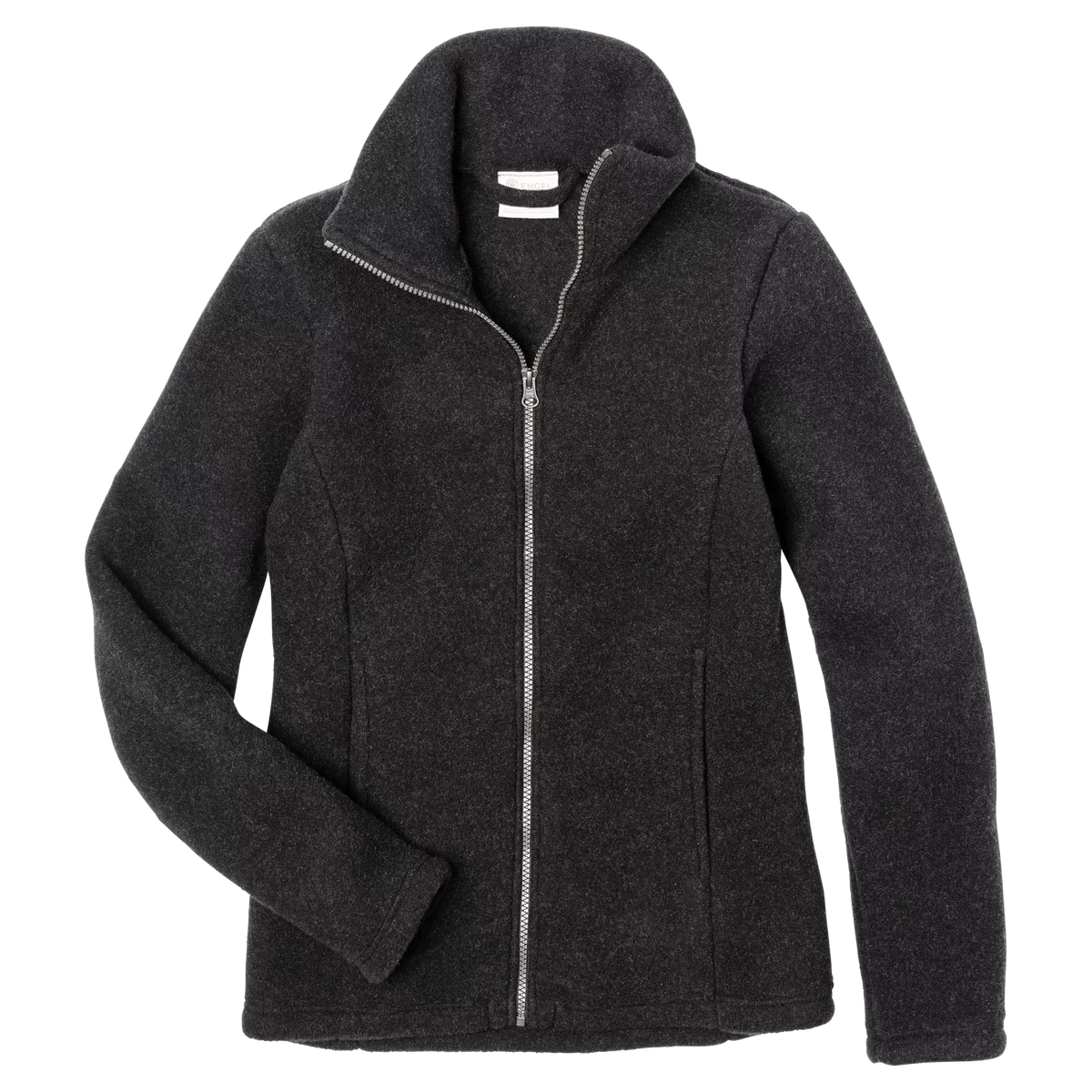 Damen Wollfleece-Jacke Stehkragen