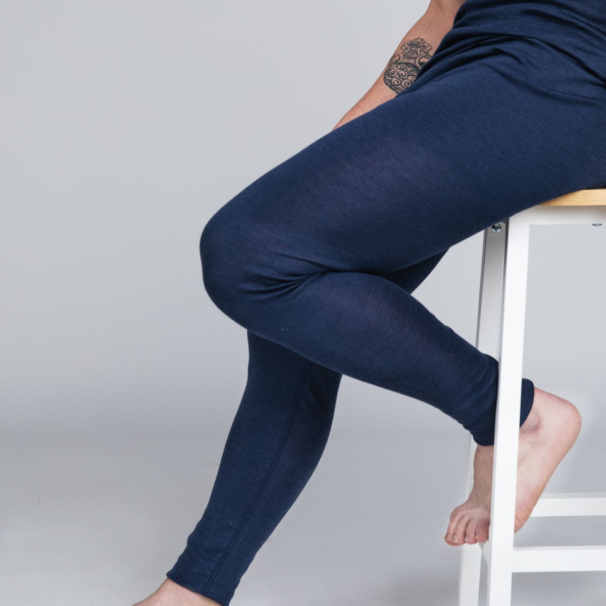 Herren Leggings Wolle Seide
