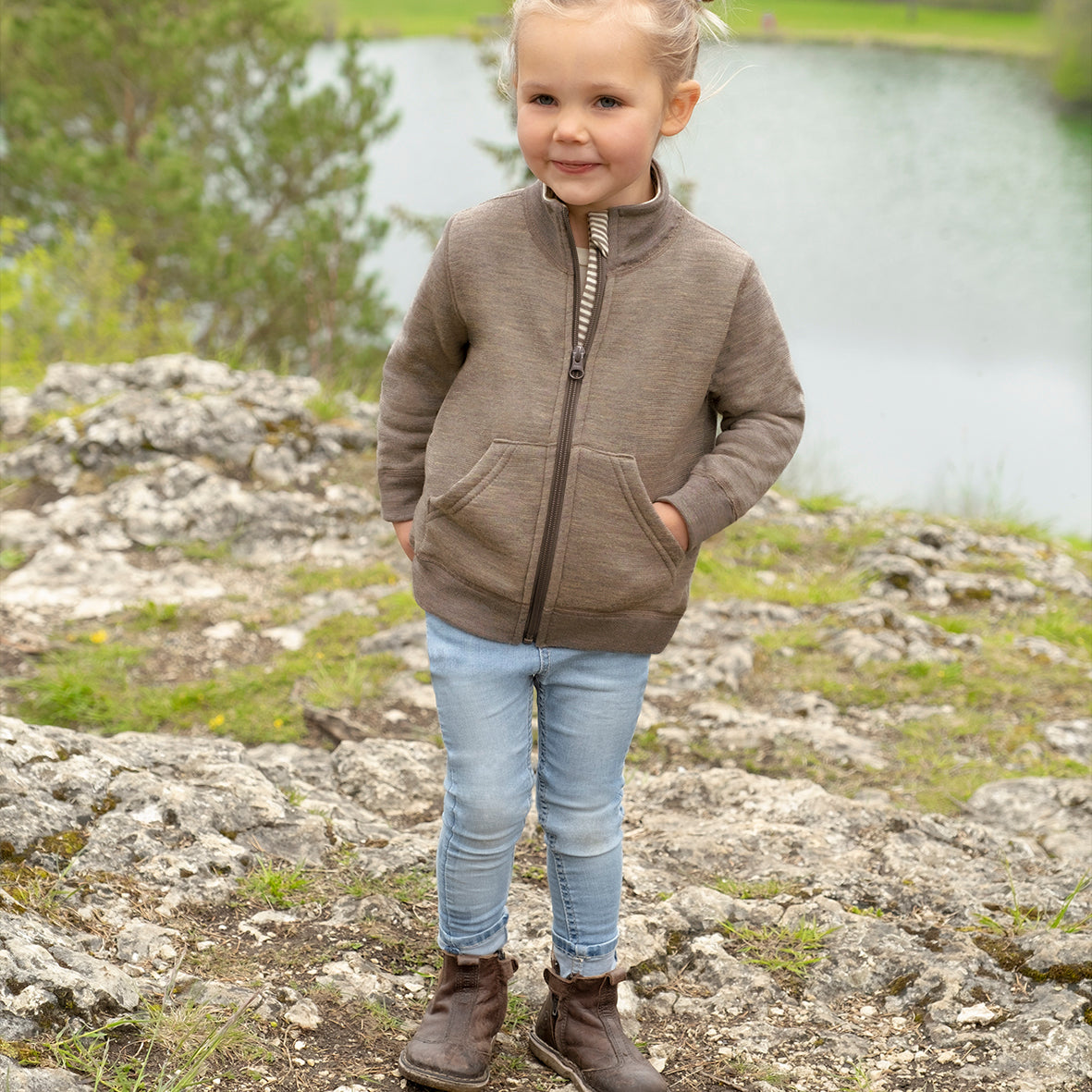 Kinder Jacke aus Wollfrottee