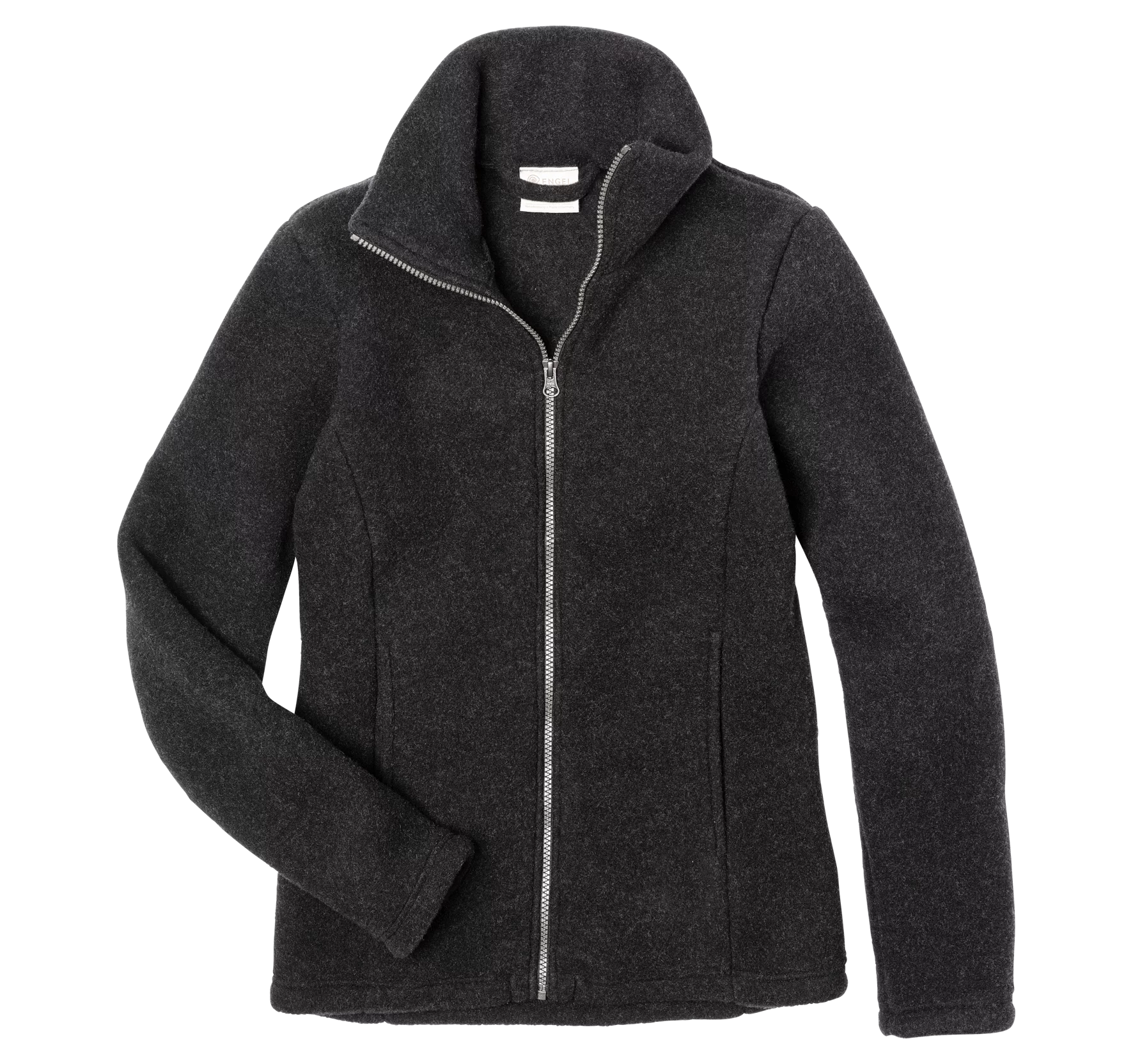 Damen Wollfleece-Jacke Stehkragen