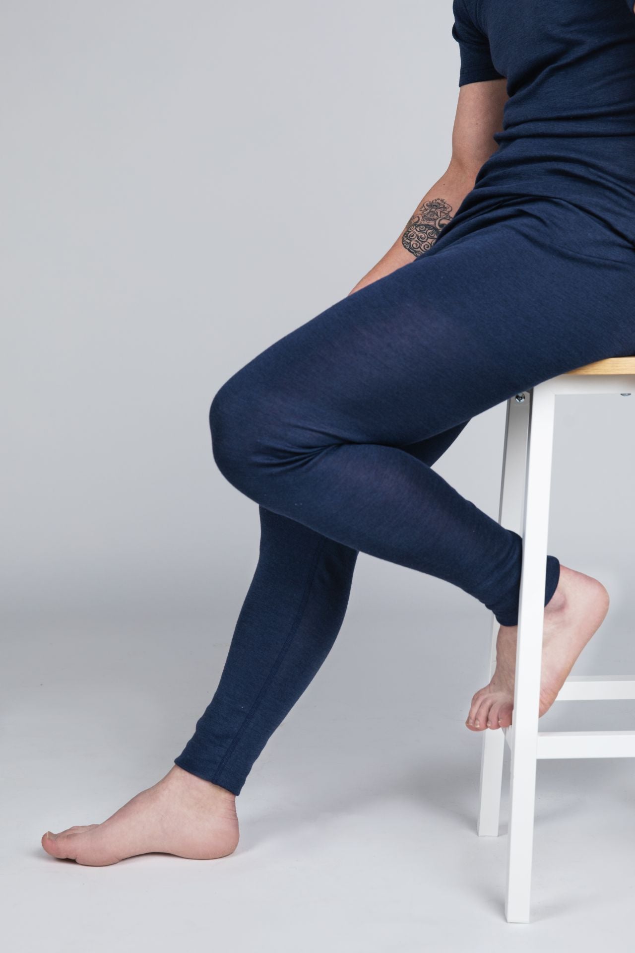 Herren Leggings Wolle Seide