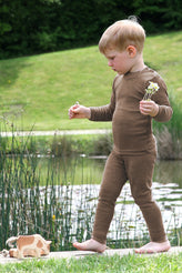 Kinder Leggings Wolle Seide